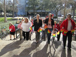 Monday’s march to HR brought focus to faculty LGBT partnerships.  | Courtesy LGBT Resource Center