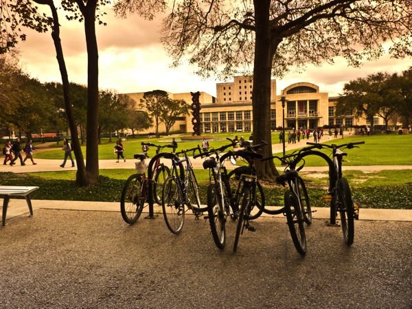 Residential Life and Housing will charge a fee of $20 to remove bicycles from undesignated areas, according to its website.  |  Jack Chaiyakhomw /The Daily Cougar