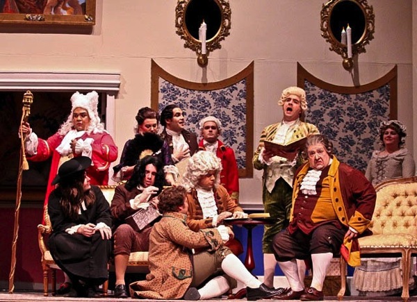 The cast of the Moores Opera Center’s production of “Der Rosenkavalier” brought the opera’s playful bawdiness to the Moores Opera House on Friday and Sunday. A final performance of the opera takes place at 7:30 p.m. today.   |  Courtesy of Moores Opera Center