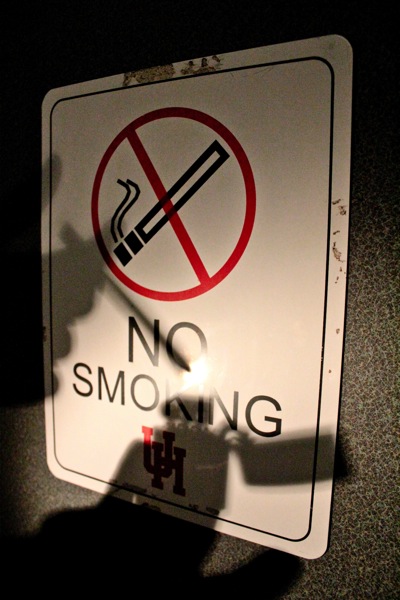 An SGA Senate bill passed in January increased the number of non-smoking areas and banned smoking altogether in high-traffic areas. There are currently 711 tobacco-free campuses nationwide, with 23 in Texas. |  Hendrick Rosemond/The Daily Cougar