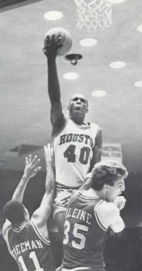 Rickie Winslow averaged 12.5 points and 7.8 rebounds per game during his tenure at UH. |  1986 Houstonian