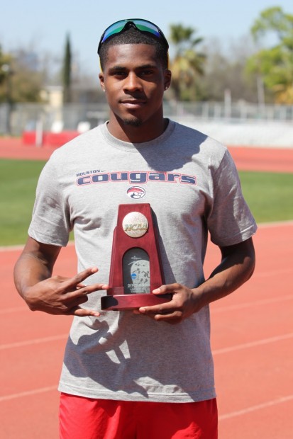 UH sprinter Errol Nolan won a national championship in the 400 meter with a time of 45.75. | Courtesy of UH Athletics