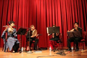 An ensemble entertained students by playing traditonal middle eastern style music. UH has a large population of students of middle eastern descent said Eric Cao who helped put on the event.