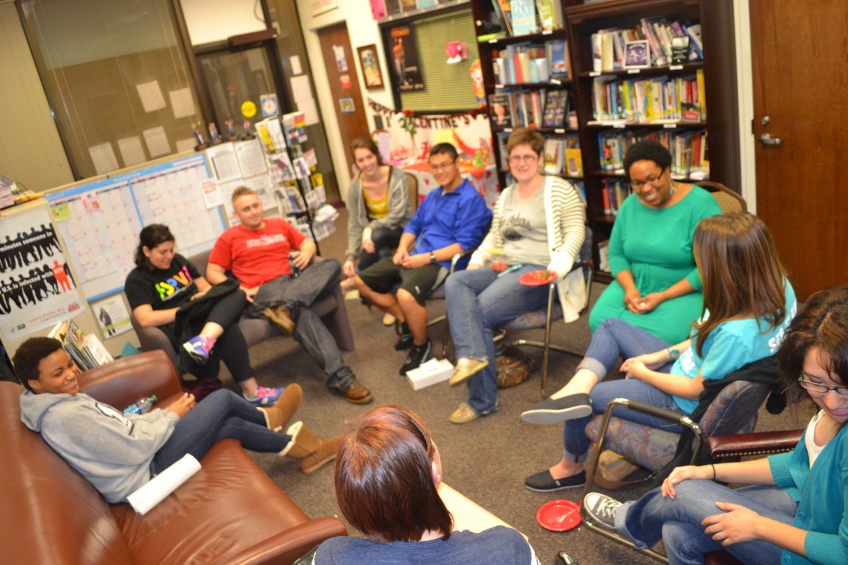 The meeting lasted an hour, and food was served. Members snacked on King Cake and strawberries, drank cold water, and brainstormed for the new semester