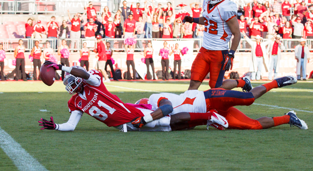 The Cougars’ coaching staff expects sophomore Larry McDuffey’s speed to be game changer this football season. | File photo/The Daily Cougar