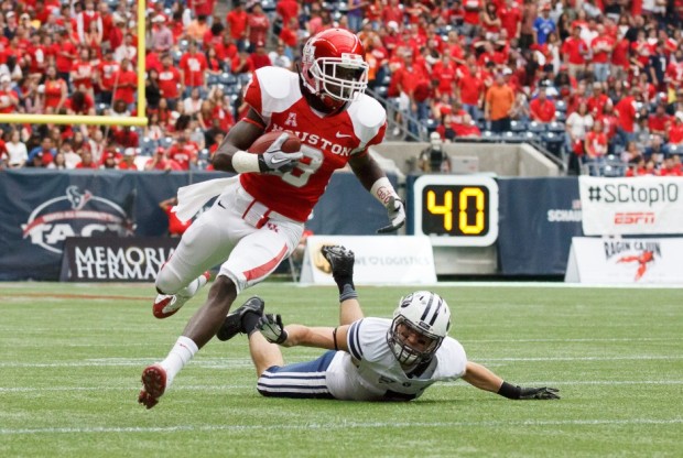 Sophomore receiver Deontay Greenberry initially chose to play for Notre Dame, but a late visit to UH and his relationship with the coaching staff helped alter his decision. | Justin Tijerina/The Daily Cougar
