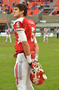 Freshman quarterback John O'Korn will look to bounce back from a lackluster performance in his final home game against SMU Friday at Reliant Stadium.  |  Caitlin Hilton/The Daily Cougar