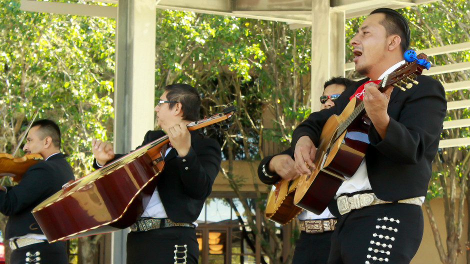 A traditional mariachi band entertained students as they took part in the Dia De Los Muertos a celebration of those who have passed that is common in Latin America. | Emily S. Chambers/The Daily Cougar