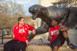 Freshmen such as D’Angelo Bellard, undecided, left, and Vincent Jackson, education junior, are shown to create the foundation of the rest of their college career in those pivotal first months in a new study.  |  Izmail Glosson/The Daily Cougar