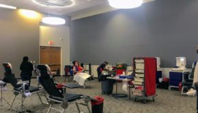 Blood drive hosted by the Student Government Association at the University of Houston.