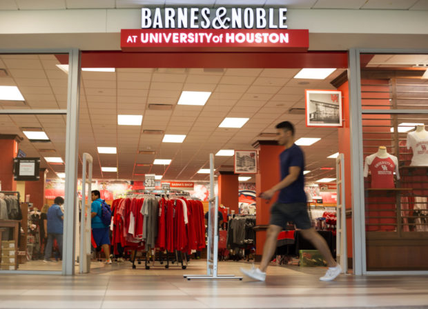 The Barnes and Noble sign above the campus bookstore will soon be replaced by a new retailer, Follett, after UH chose them to take over. | Trevor Nolley/The Cougar