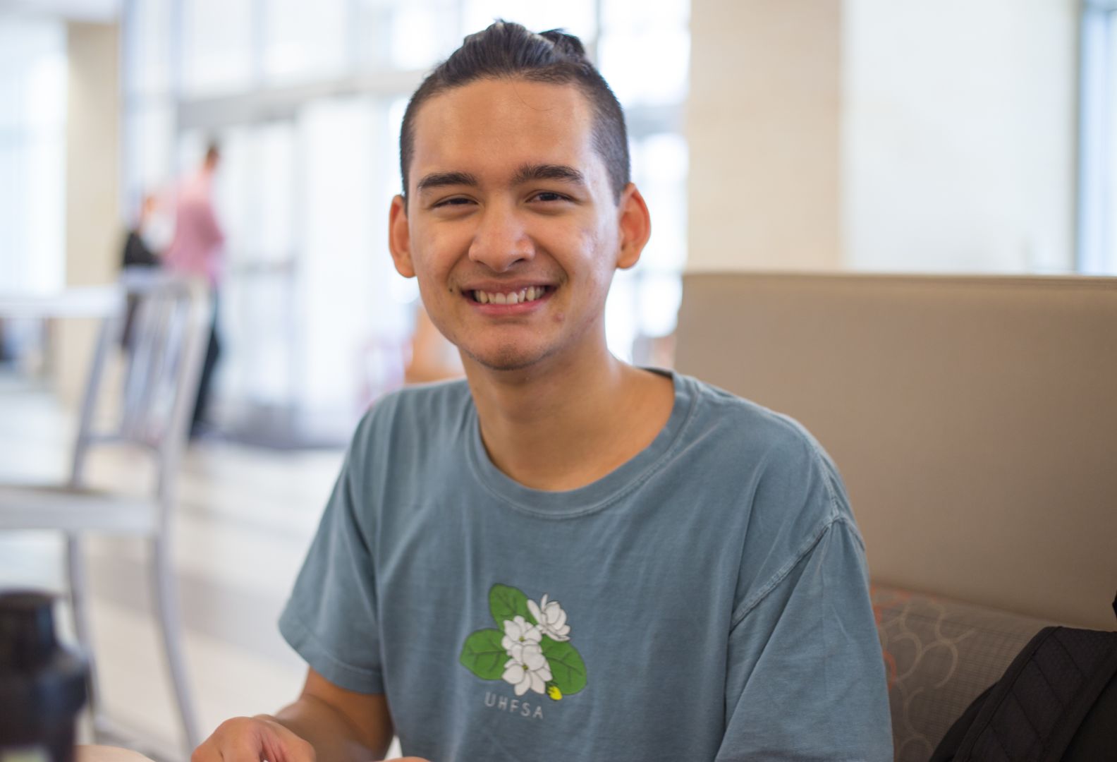 "I really like the relaxed atmosphere, I get to focus on doing my own thing," said economics senior Meshach Narcelles. | Trevor Nolley/The Cougar summer classes uh