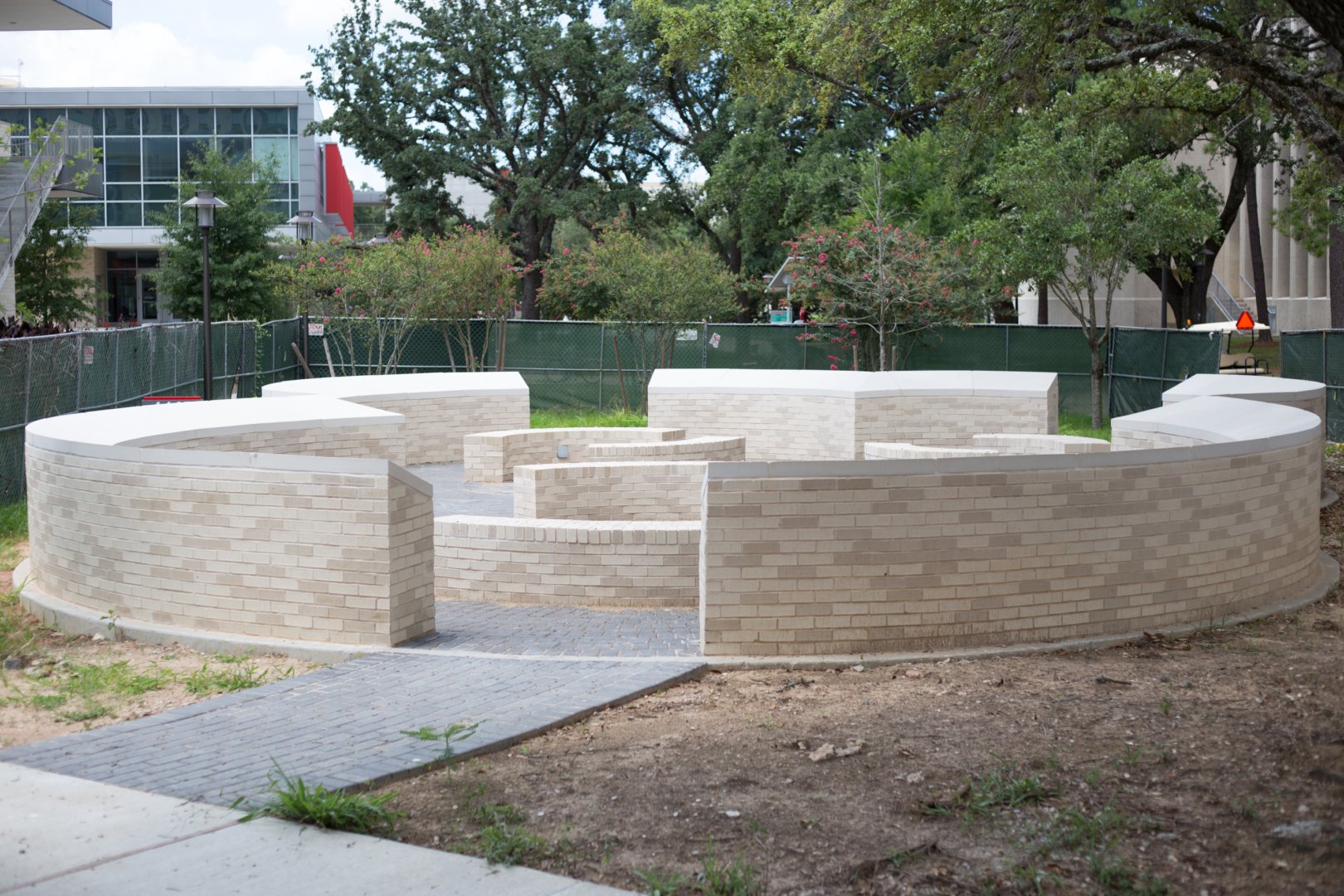 The Greek Unity Garden is being built to represent cultural fraternities and sororities on campus. | Trevor Nolley/The Cougar