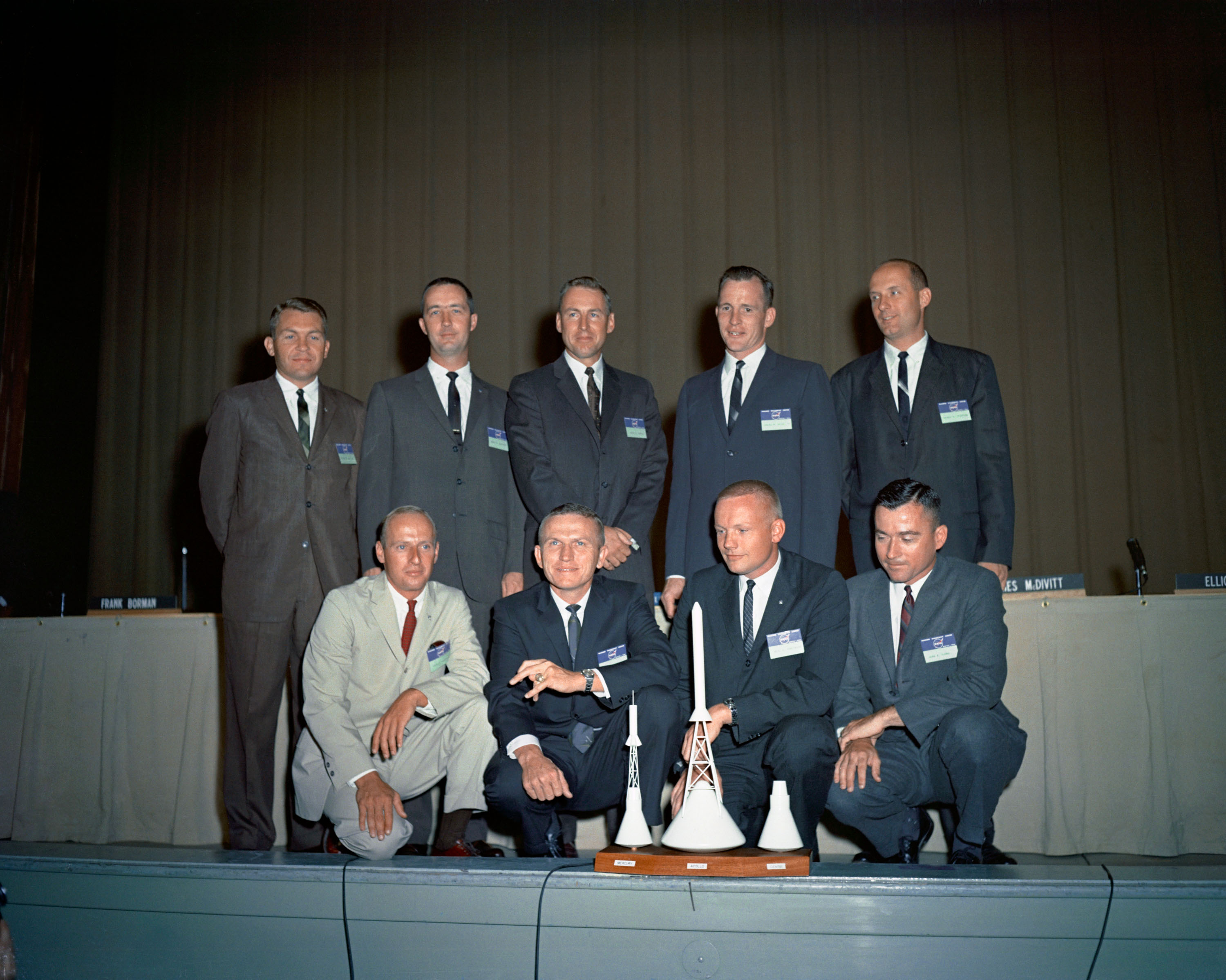 The second group of astronauts to work on the moon mission were announced by NASA from Cullen Performance Hall on September 17, 1962. | NASA/Courtesy Photo.