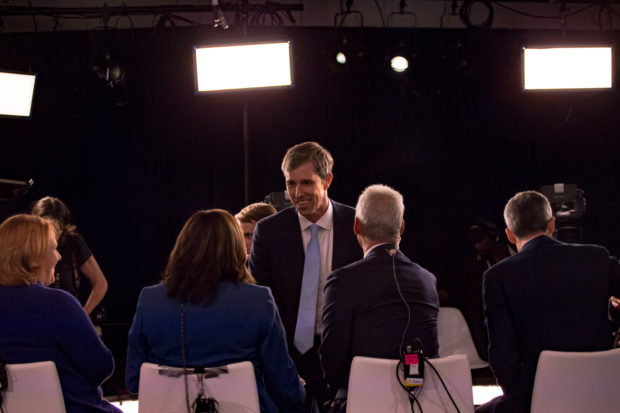 Former Rep. Beto O'Rourke meeting with ABC News following the debate. | Trevor Nolley/The Cougar Democratic Debate