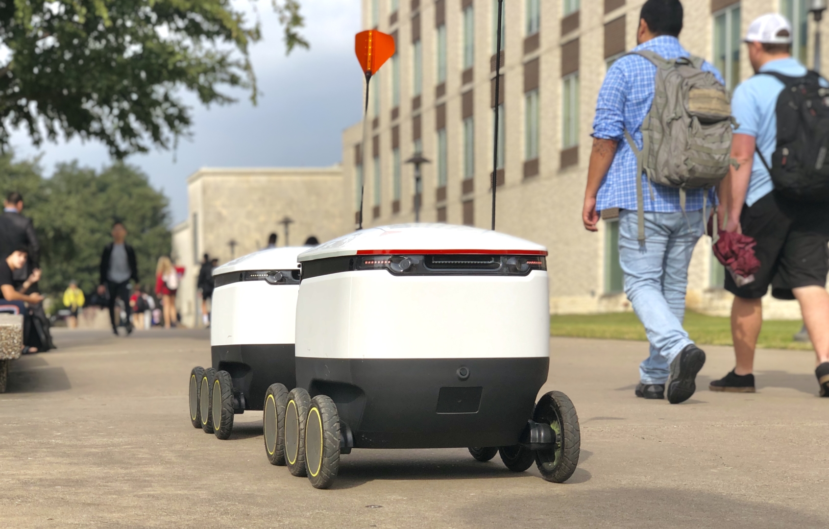 The robots, operated by Starship Technologies, will begin delivering orders from eleven on-campus dining and retail locations on Monday. | Trevor Nolley/The Cougar
