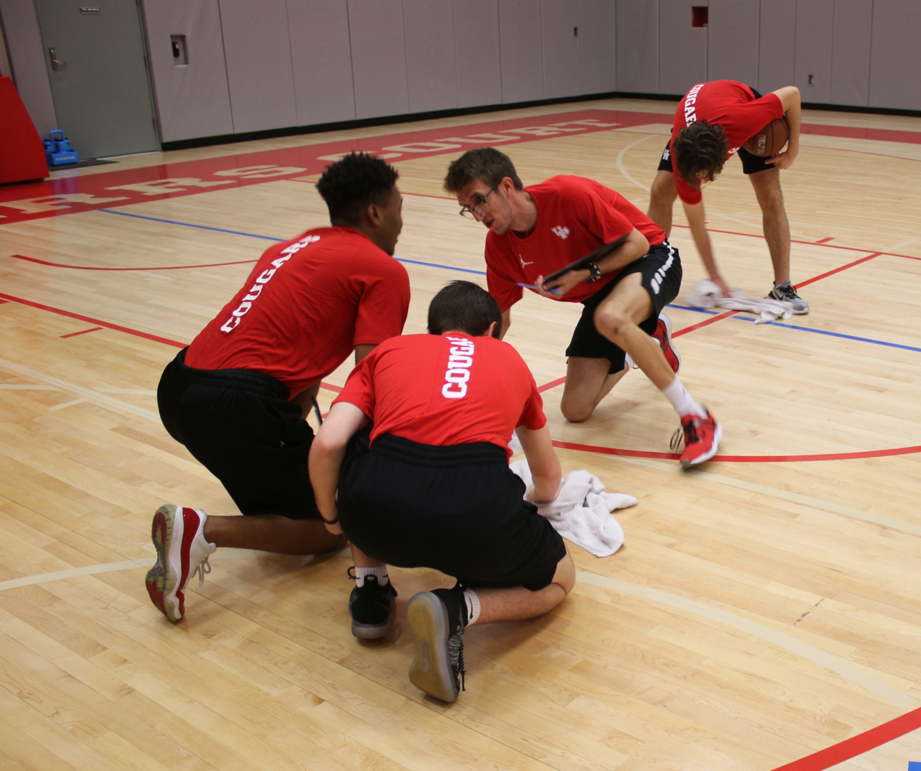 When Houston's student managers aren't busy being the 17th-ranked squad in Manager Games, a league made up of support staff teams across the country, they can be found assisting the Cougars in practice and more. | Courtesy of UH athletics