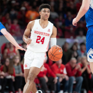 Sophomore guard Quentin Grimes leads Houston in points, averaging 14.8 per game through the first 14 games of the season. | Trevor Nolley/The Cougar