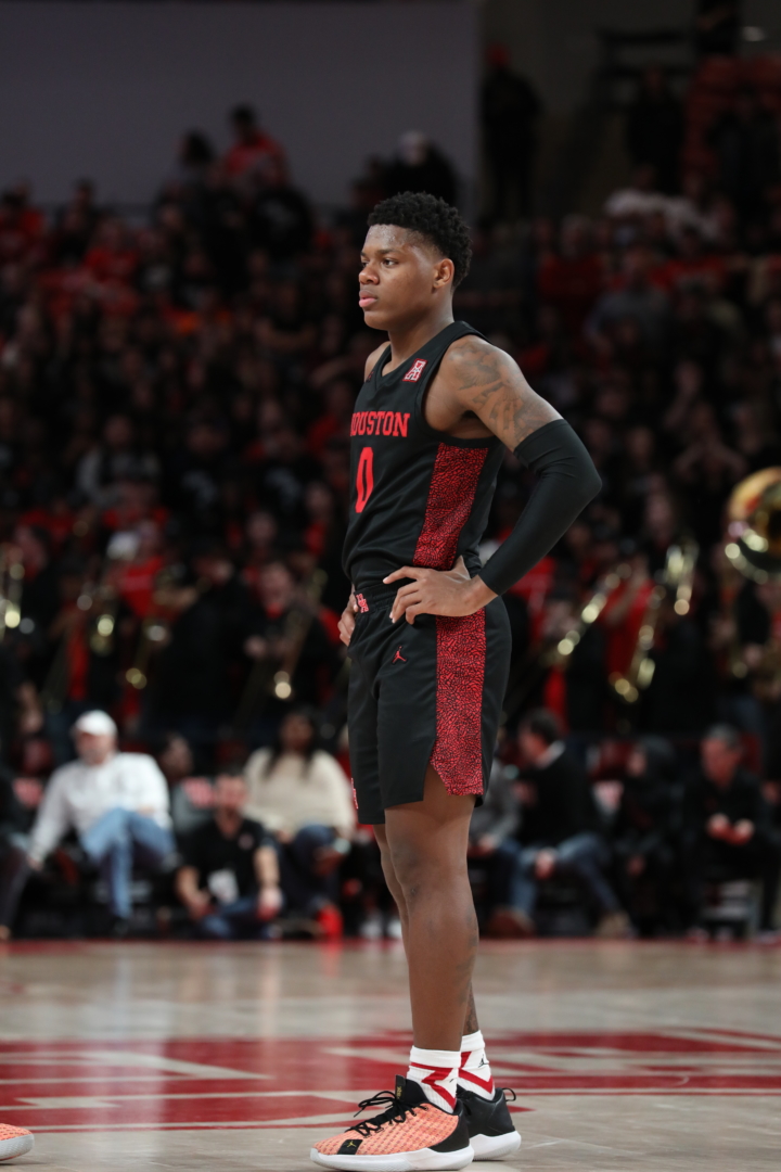 Freshman guard Marcus Sasser is coming off a 17-point performance against Cincinnati and enters the game against Tulane averaging 6.7 points, two rebounds and 1.4 assists per game in the 2019-20 season for Houston. | Mikol Kindle Jr./The Cougar