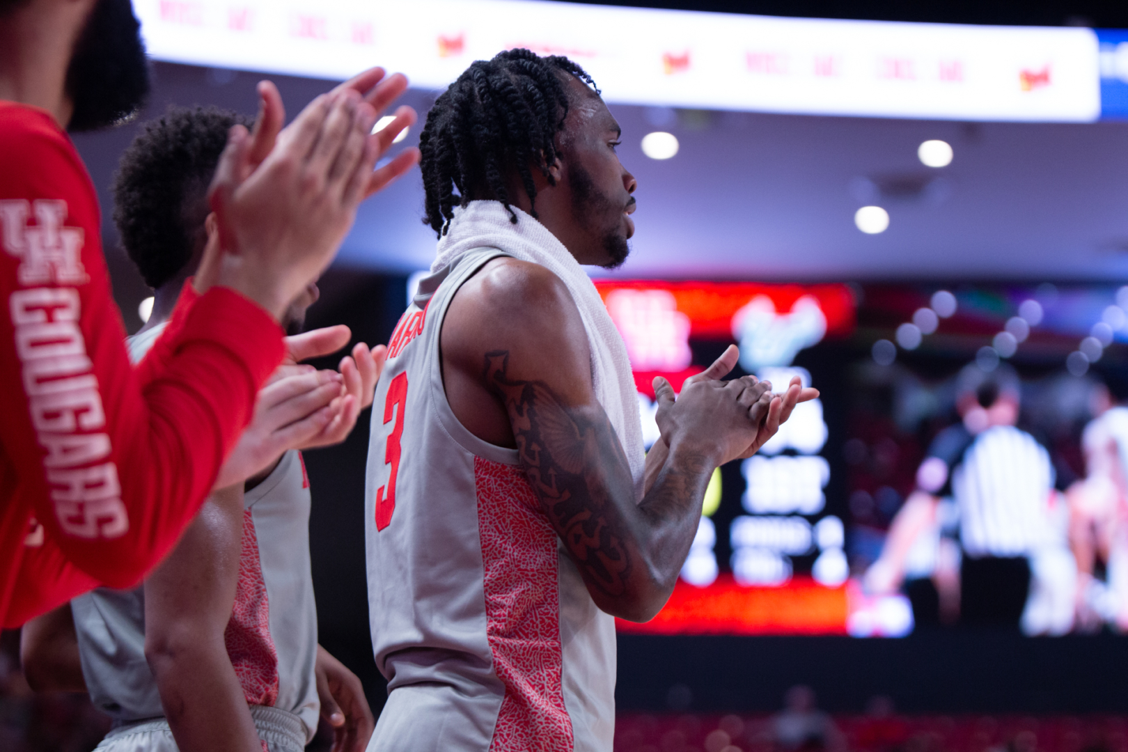 Sophomore guard DeJon Jarreau followed up his near triple-double against UConn on Thursday with a 12-point outing to lead the Cougars over the South Florida Bulls on Sunday afternoon at Fertitta Center. | Kathryn Lenihan/The Cougar