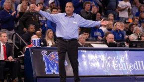 Head coach Kelvin Sampson was frustrated with Houston’s decision making in the game against Memphis. After the game, the coach said, "you got to make winning plays,” and highlighted that the team has to clean up the fouls 85 to 90 feet away from the basket that led to free throws for the Tigers. Memphis shot 22 free throws in the second half alone against Houston. | Kathryn Lenihan/The Cougar