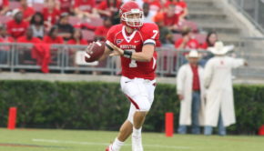 UH Quarterback from 2007-2011 Case Keenum holds the record for most career touchdown passes thrown (155). | Photo courtesy of UH Athletics
