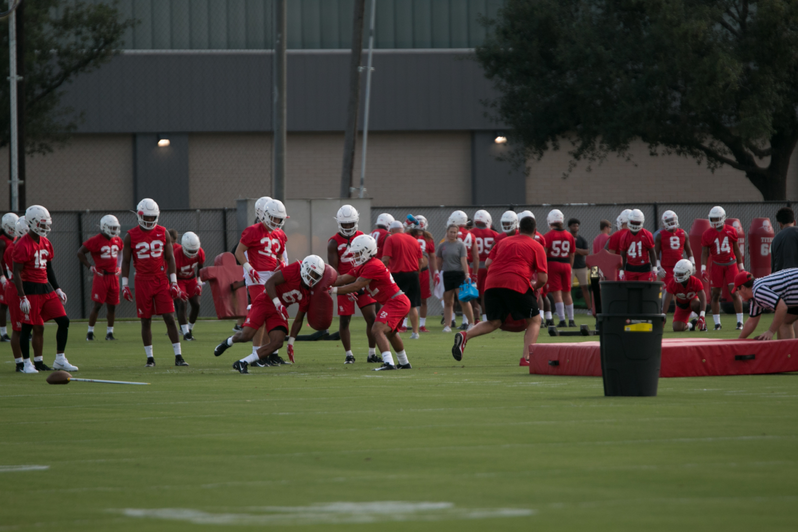 The UH football continues to practice despite already having five games postponed or canceled this season. | Kathryn Lenihan/The Cougar