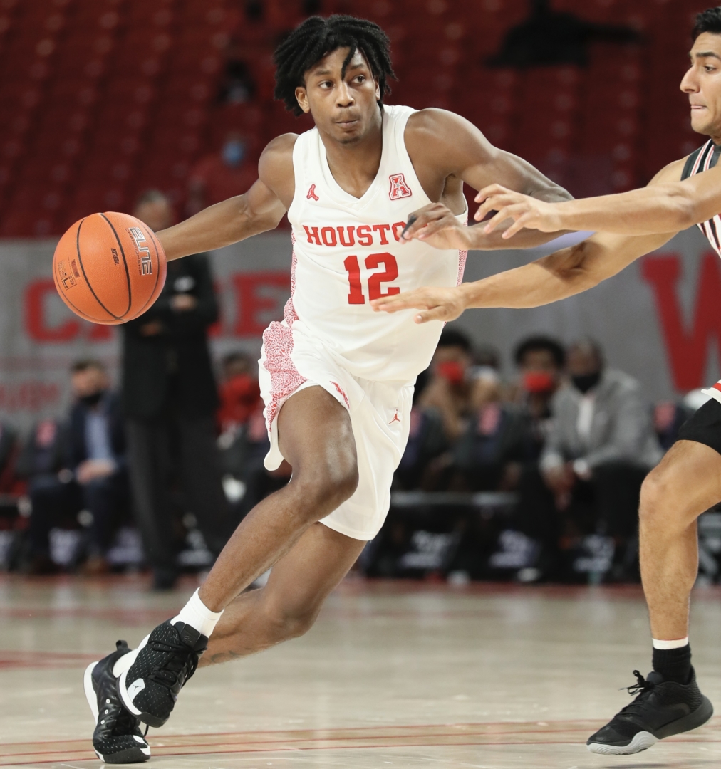 UH freshman guard Tramon Mark scored 22 points on 5 of 8 shooting from the field and 10 of 13 from the free-throw line in his collegiate debut against Lamar. | Courtesy of UH athletics