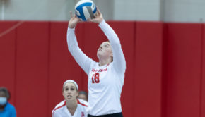 UH volleyball freshman setter Annie Cooke during a regular season game against Rice on Jan. 24 at Athletics Alumni Center. | Courtesy of UH athletics