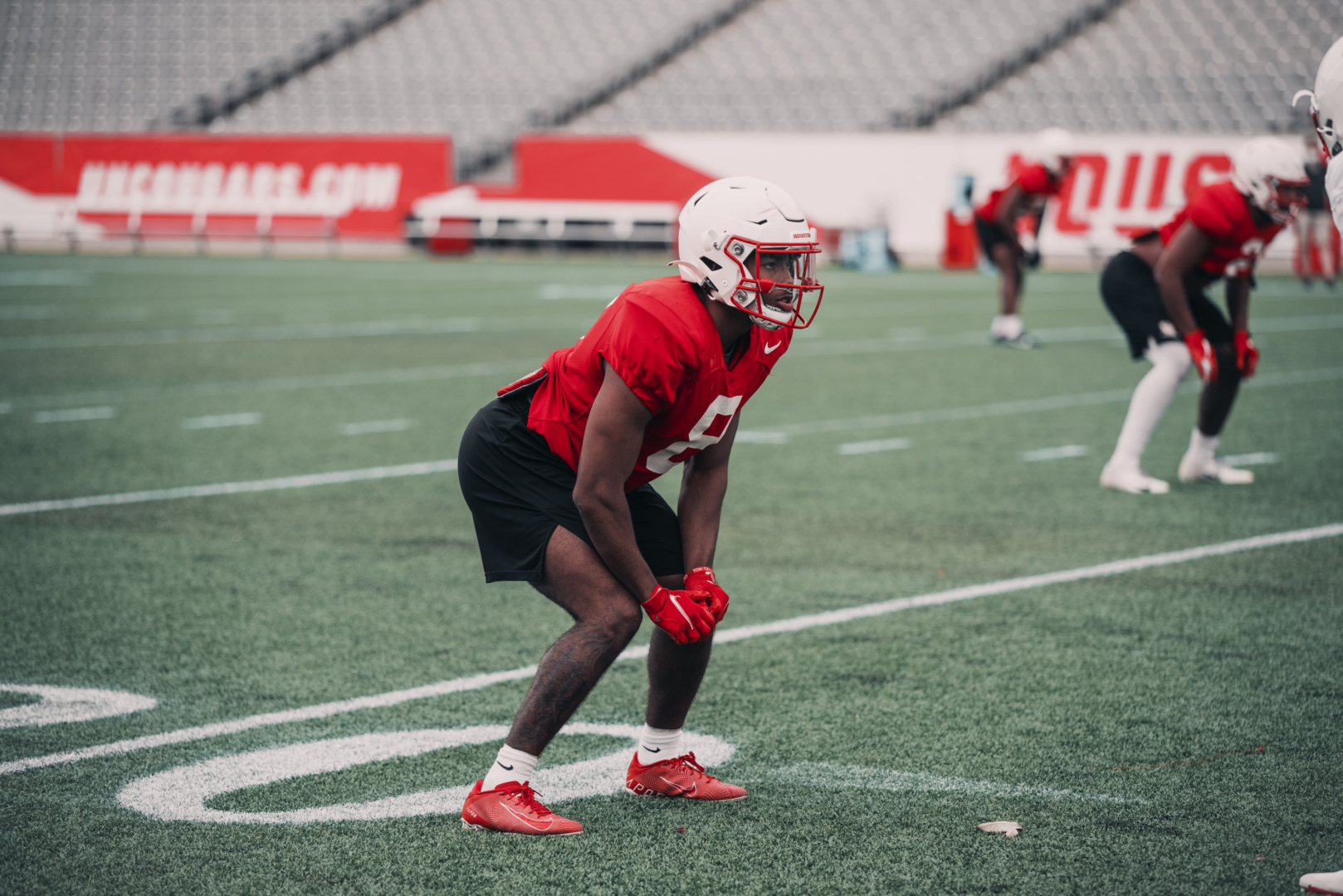The UH football team's defensive pressure has been the biggest highlight of the spring, according to head coach Dana Holgorsen. | Courtesy of UH athletics