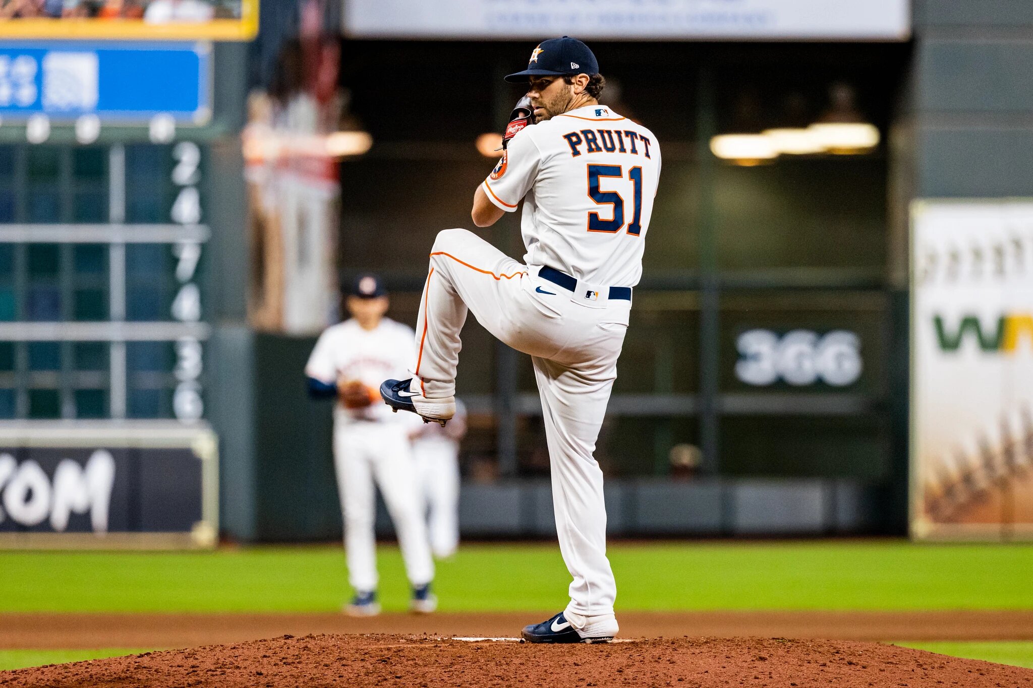 Former UH baseball right-handed pitcher Austin Pruitt makes his home debut as an Astro on July 21 against the Indians. | Courtesy of the Houston Astros