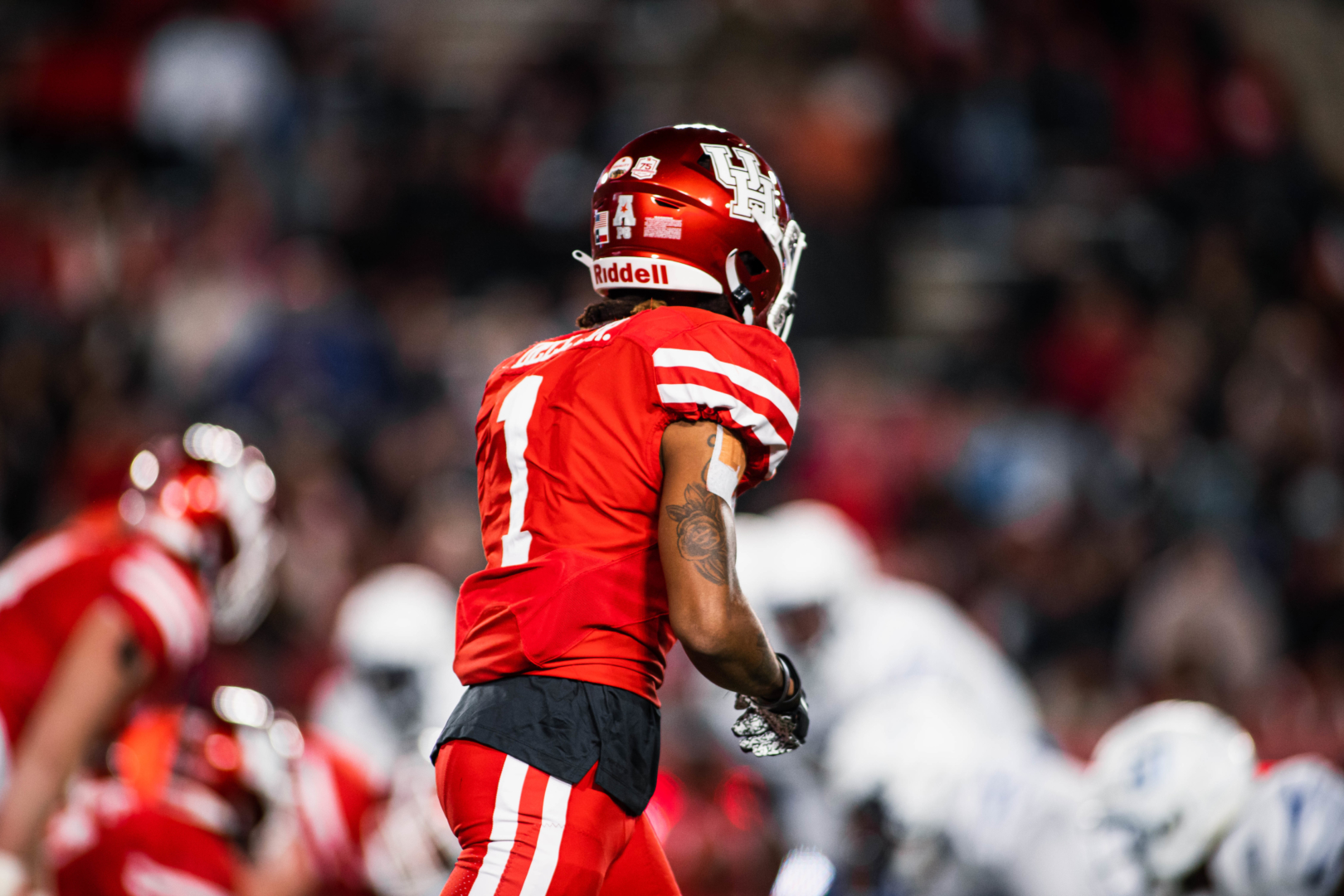 UH receiver Nathaniel Dell leads the Cougars in receptions, receiving yards and touchdowns on the season. | James Schillinger/The Cougar
