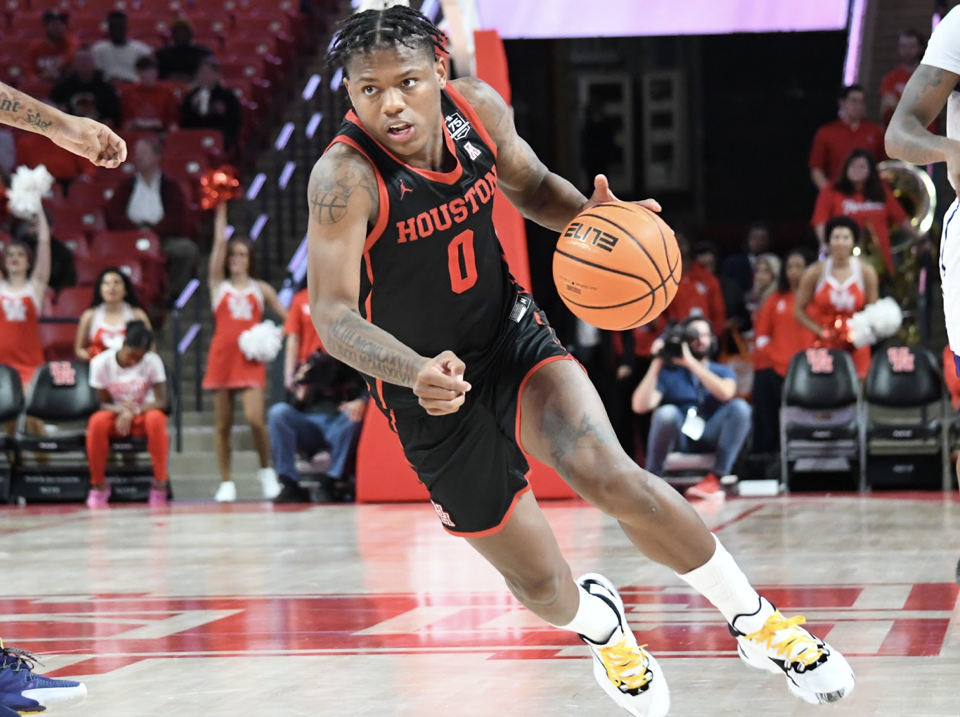 UH guard Marcus Sasser led the Cougars with 25 points in their loss to No. 9 Alabama on Saturday night in Tuscaloosa. | Steven Paultanis/The Cougar
