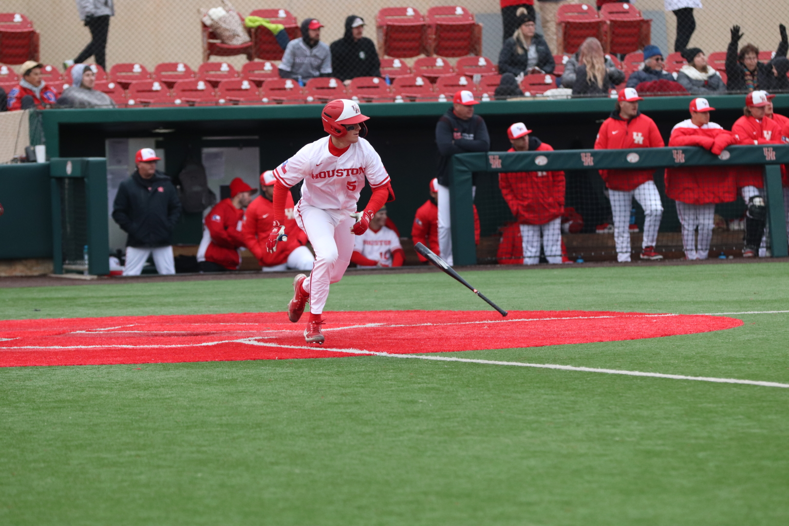 Catcher Anthony Tulimero recorded three hits and drove in two runs in UH baseball's win over Texas Southern on Friday night at Schroeder Park. | James Mueller/The Cougar