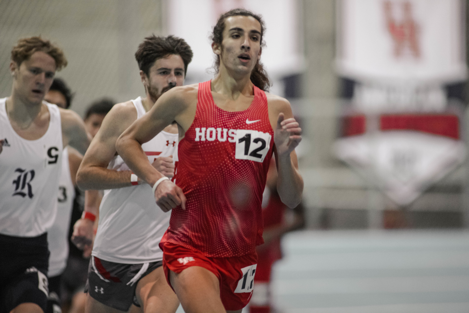 Senior Devin Vallejo-Bannister was part of the UH men's distance medley relay team that set the Charlie Thomas Invitational meet record over the weekend. | James Schillinger/The Cougar