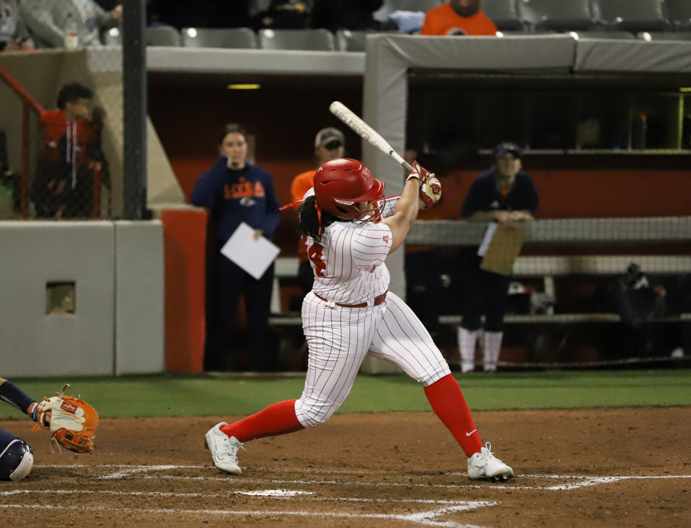 Junior infielder Britaney Shaw hit a walk-off grand slam in the ninth inning to split the double header for the Cougars against Boise State. | Sean Thomas/The Cougar
