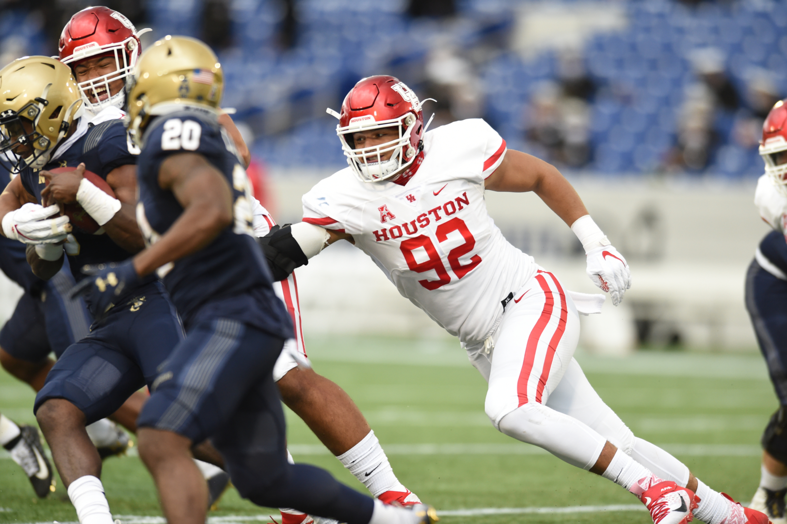 Logan Hall recorded 99 career tackles, including 8 sacks, during his four years as a Cougar. | Courtesy of UH athletics