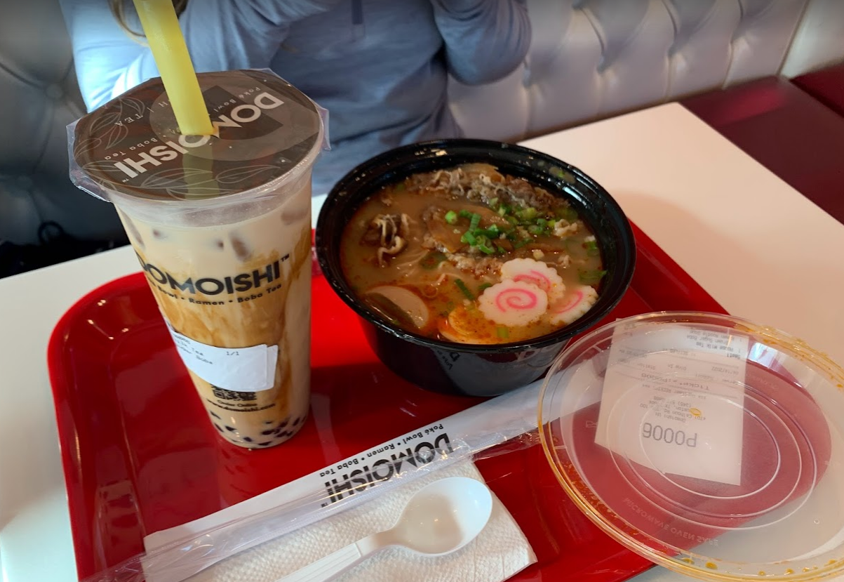 Ramen and milk tea are just a few of the menu items offered at Domoishi. | Sydney Rose/The Cougar