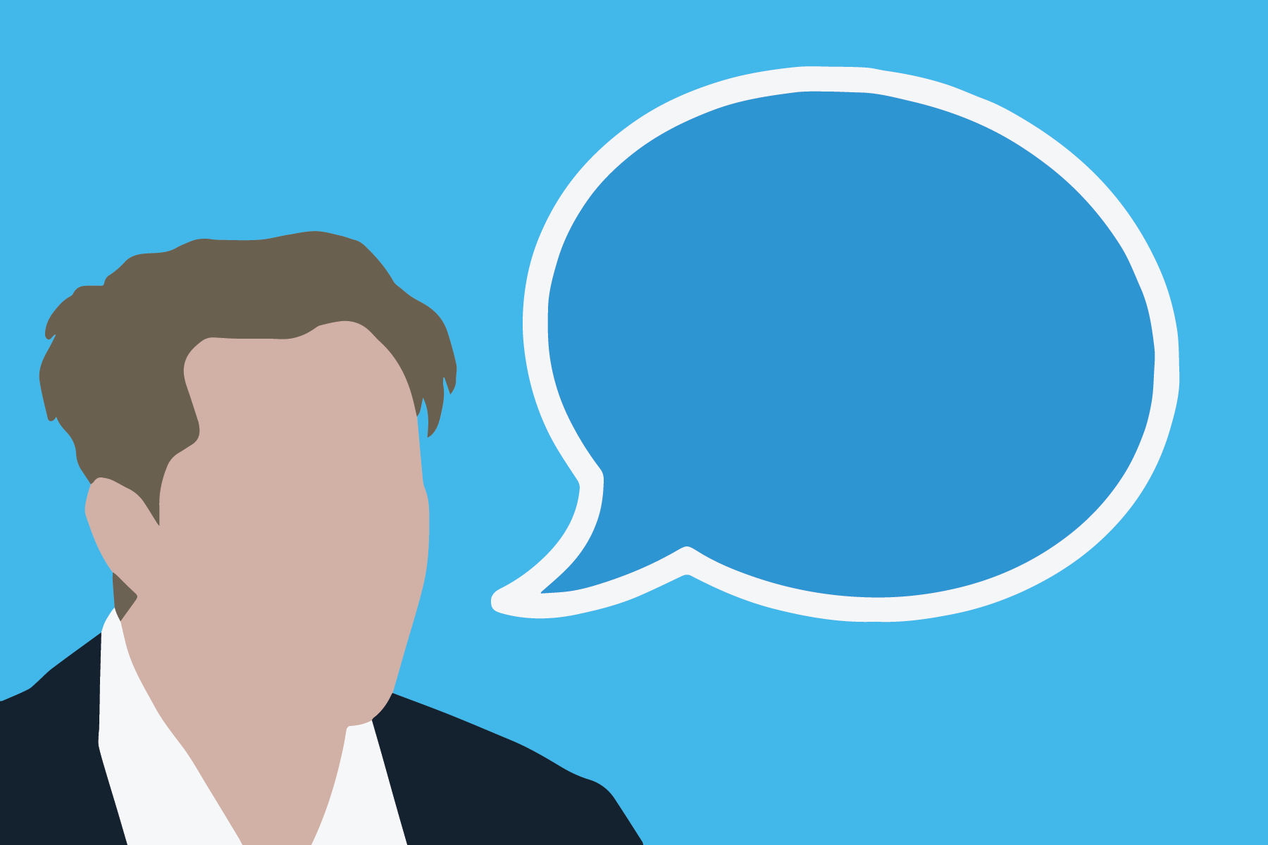 Elon Musk with a speech bubble