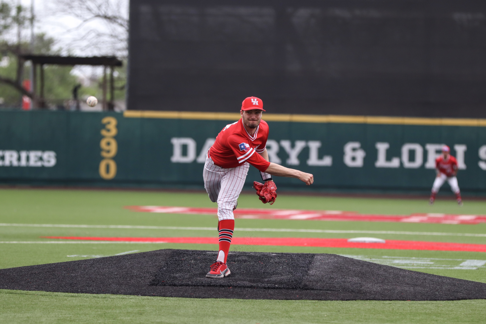Right-handed pitched Ben Sears was the first UH baseball player off the board in the 2022 MLB Draft, going in the 14th round to the Kansas City Royals. | James Mueller/The Cougar