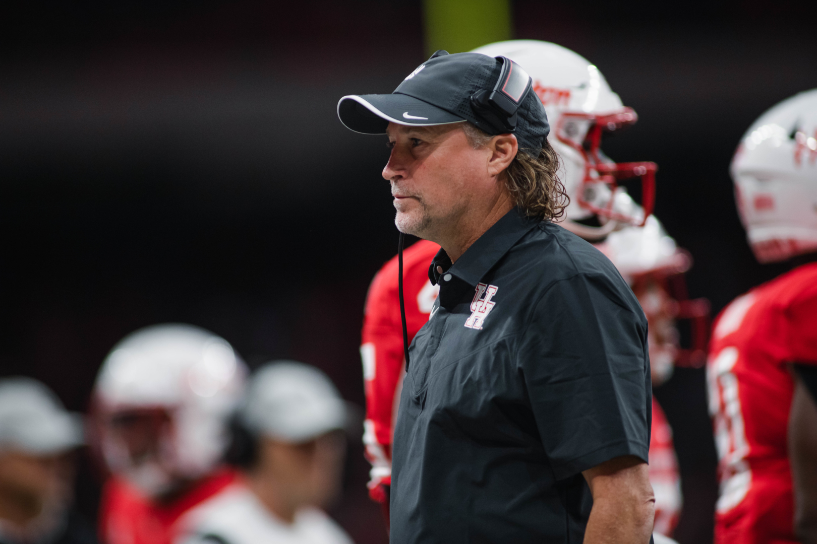 Dana Holgorsen made the unconventional decision to put his offense on the field to begin overtime in the UH football's season opener against UTSA. | James Schillinger/The Cougar