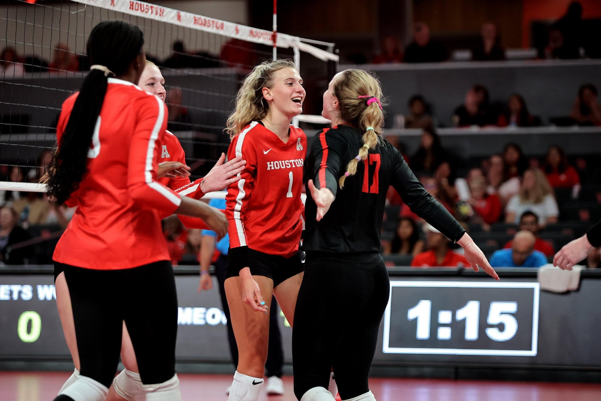 UH volleyball improved to 4-1 with two wins in the Flo Hyman Collegiate Cup on Friday. | Courtesy of UH athletics