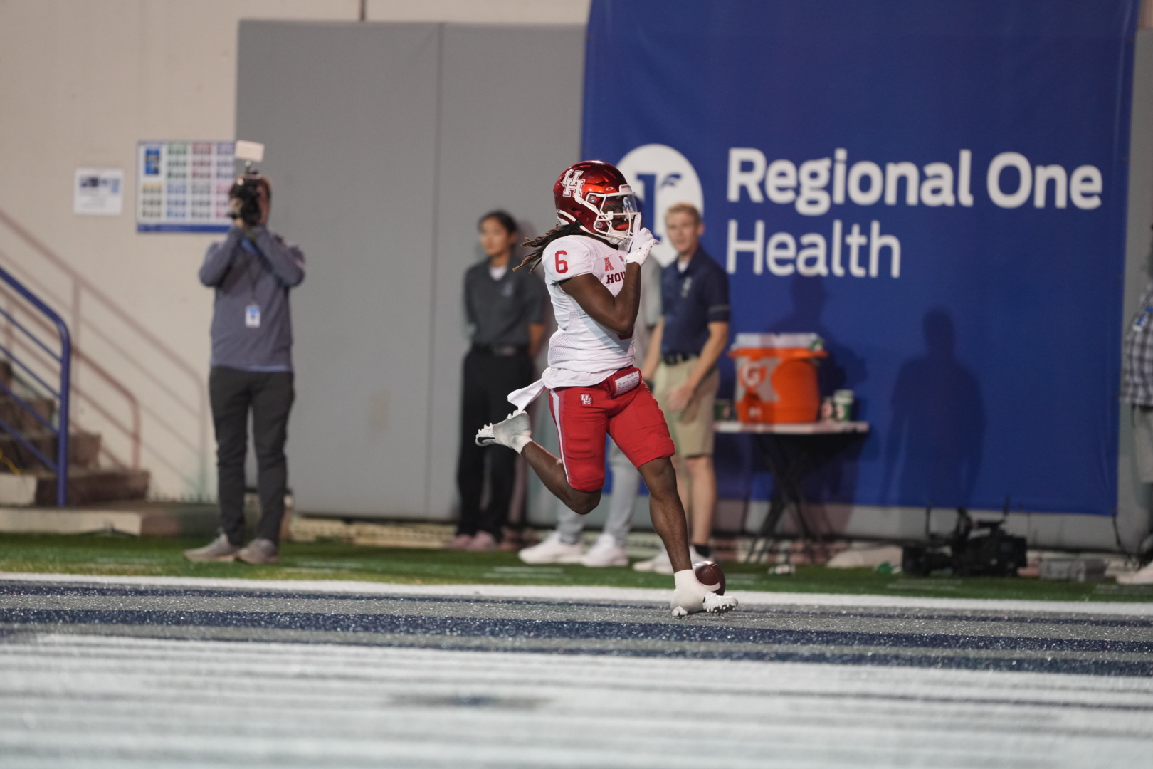 Jayce Rogers 100-yard kickoff return touchdown was the exact spark UH football needed to turn the tides in the fourth quarter against Memphis on Friday night. | Courtesy of UH athletics
