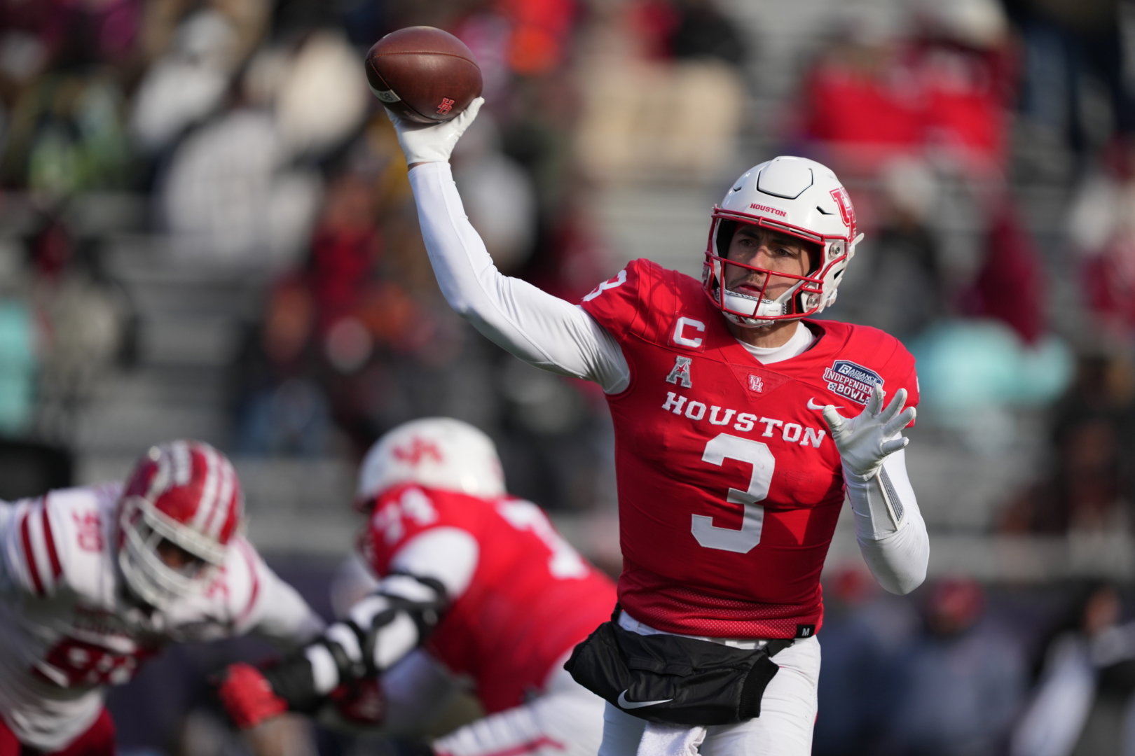 Clayton Tune ends his UH career as the AAC's all-time leader and touchdown passes and total touchdowns responsible four after throwing for three scores in the Cougars' Independence Bowl victory. | Courtesy of UH athletics