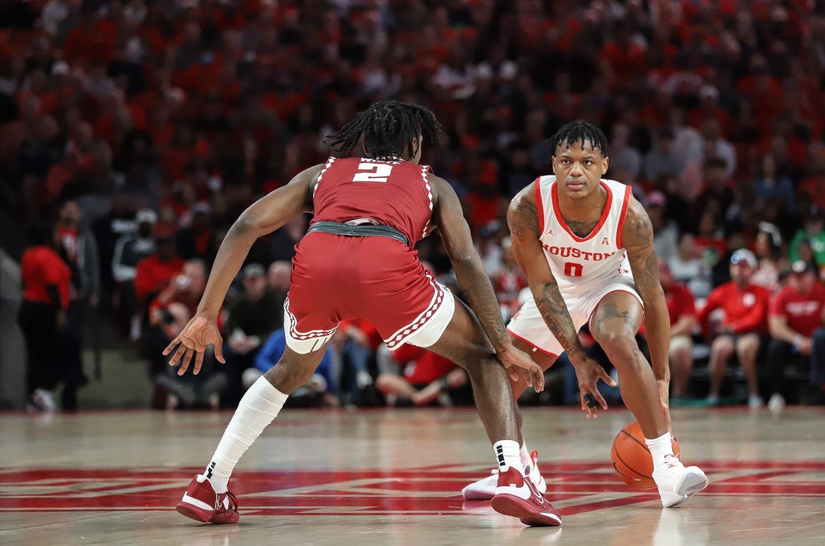 UH guard Marcus Sasser was held to just 12 points in the Cougars' loss to Temple on Sunday afternoon. | Anh Le/The Cougar