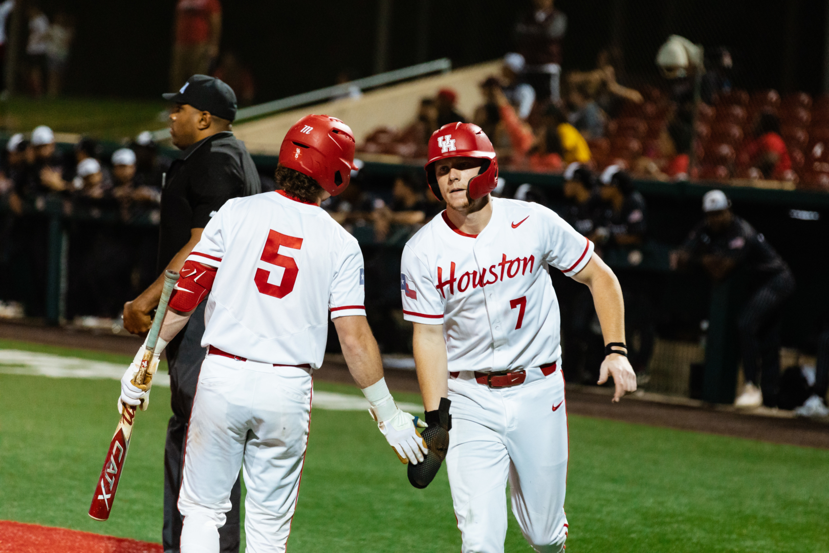 UH baseball third baseman Zach Arnold hit his first home run of the season in the bottom of the first inning in the Cougars' win over Texas Southern on Tuesday night. | Oscar Herrera/The Cougar