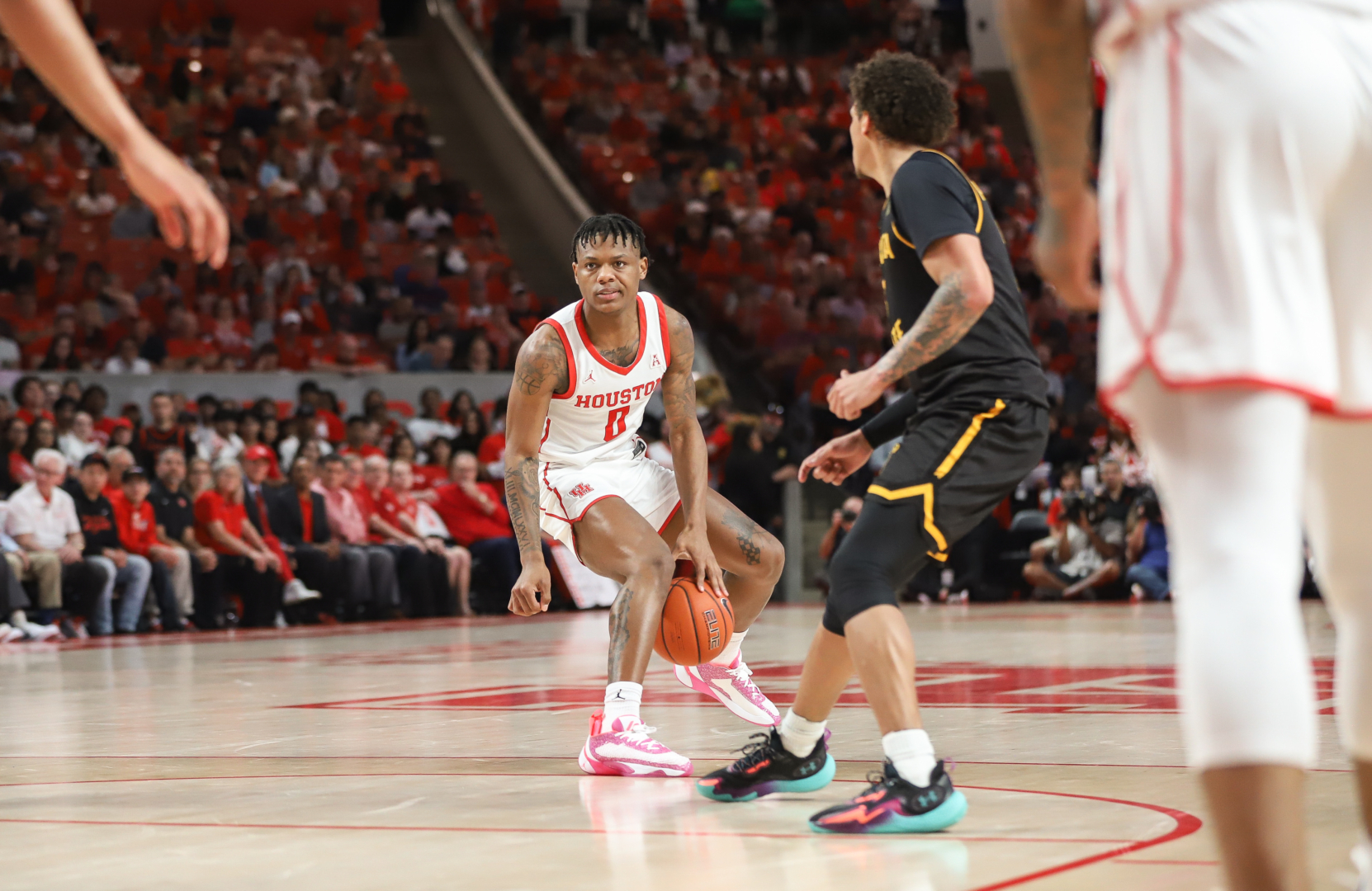 In his final game at Fertitta Center, UH senior guard Marcus Sasser scored 24 points in the Cougars' win over Wichita State on Thursday night. | Anh Le/The Cougar