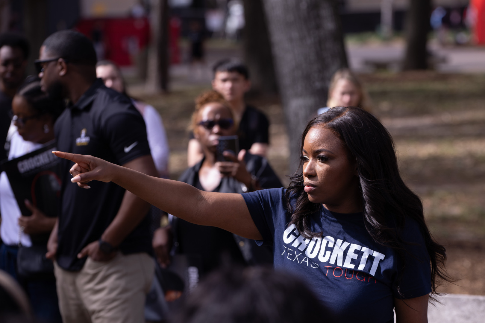 Jasmine Crockett visits UH for Texas Tough Tour